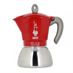 NEW MOKA INDUCTION RED 4 CUPS